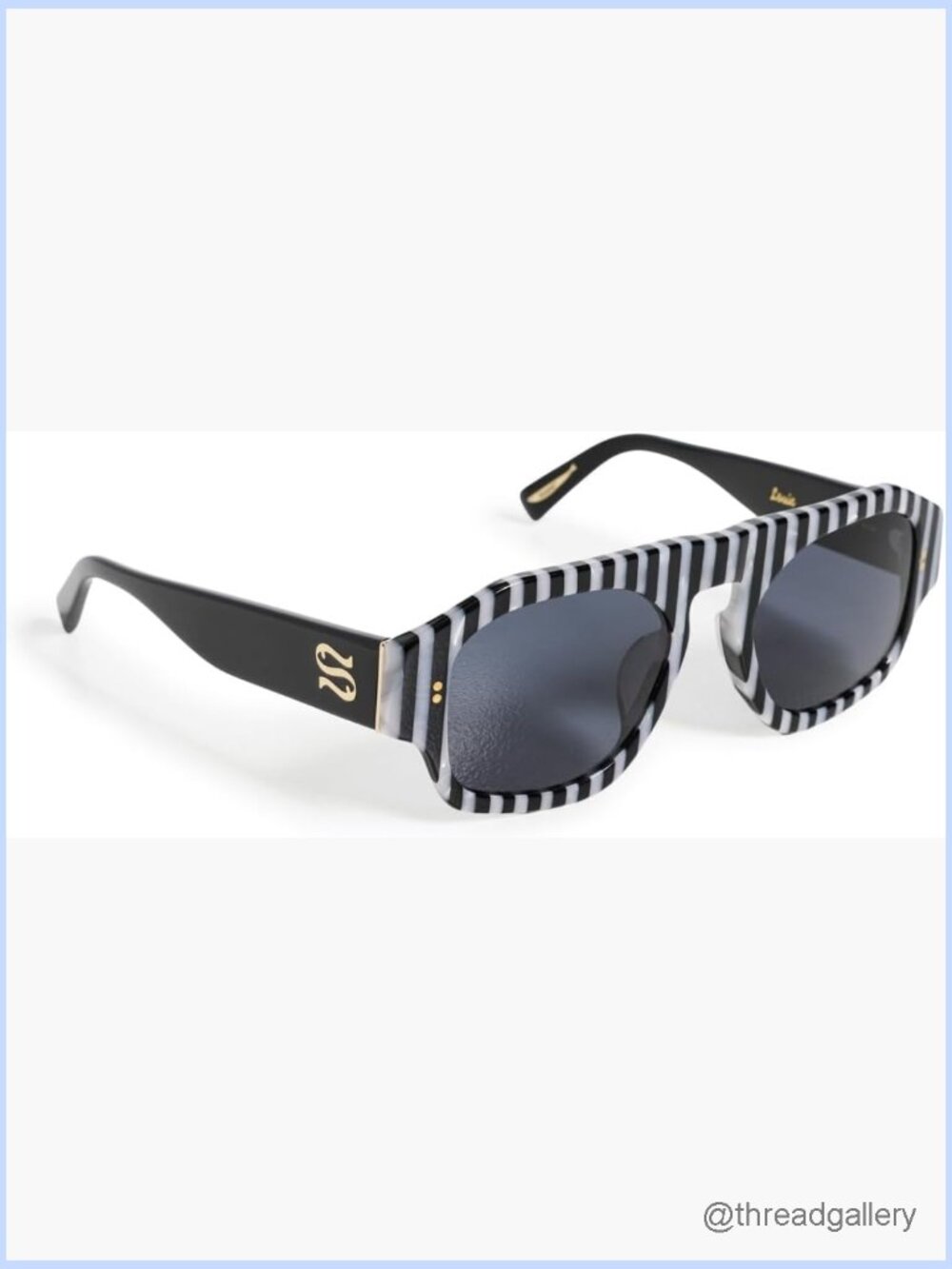 Aviator Sunglasses with Striped Frame - Non-Polarized Acetate